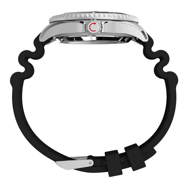 Timex Deepwater Meridian 200 Automatic 44mm HNBR Rubber Strap Watch #TW2Y40000