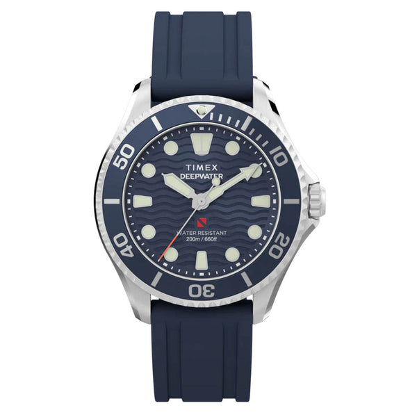 Timex Deepwater Meridian 200 38mm HNBR Rubber Strap Watch #TW2Y40300
