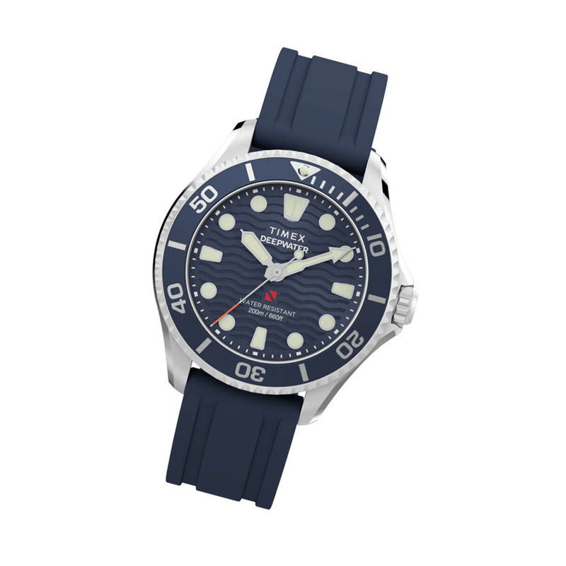 Timex Deepwater Meridian 200 38mm HNBR Rubber Strap Watch #TW2Y40300