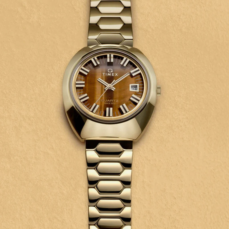 Timex® Q 1972 Time Machine Reissue 39mm Stainless Steel Bracelet Watch #TW2Y45200