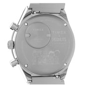 Timex x Peanuts® Q Timex® Chronograph 40mm Stainless Steel Bracelet Watch #TW2Y45300