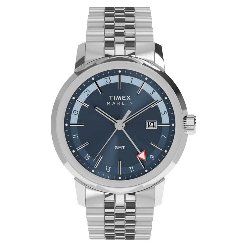 Timex Marlin® Quartz GMT 40mm Stainless Steel Bracelet Watch #TW2Y47600