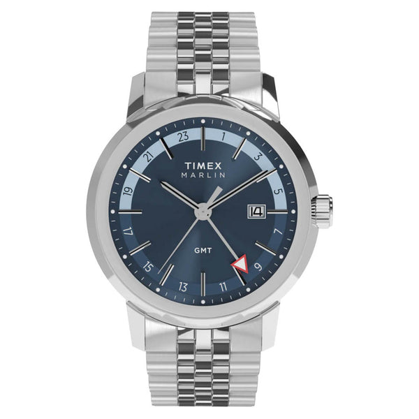 Timex Marlin® Quartz GMT 40mm Stainless Steel Bracelet Watch #TW2Y47600