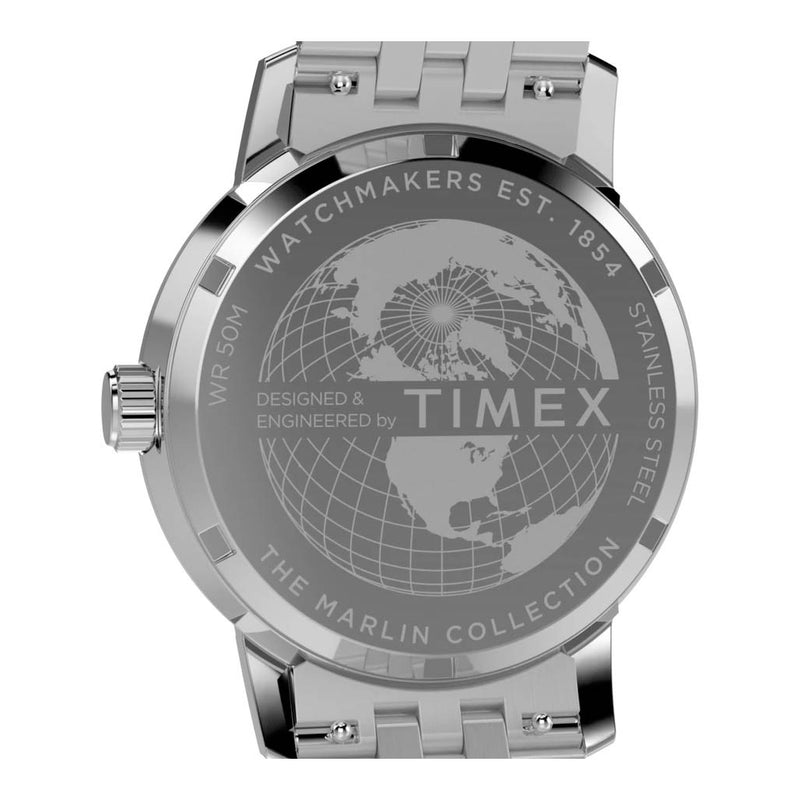 Timex Marlin® Quartz GMT 40mm Stainless Steel Bracelet Watch #TW2Y47600