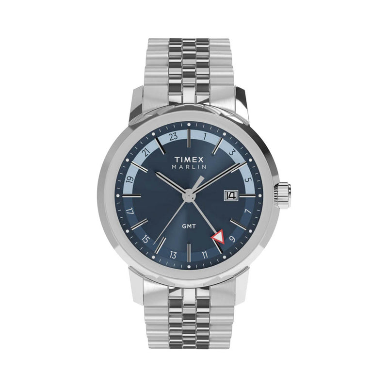 Timex Marlin® Quartz GMT 40mm Stainless Steel Bracelet Watch #TW2Y47600