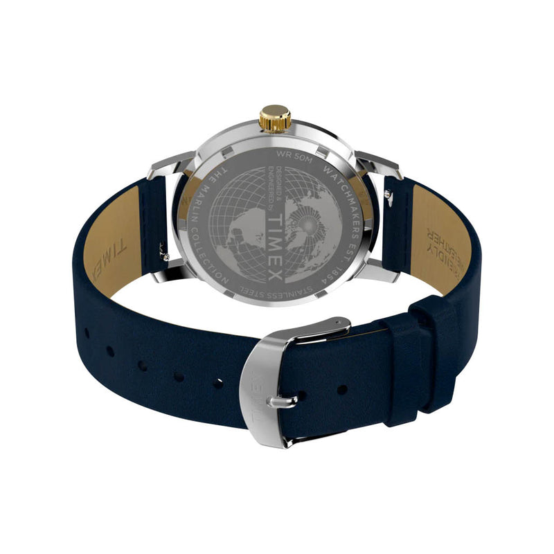Timex Marlin® Quartz GMT 40mm Leather Strap Watch #TW2Y47900