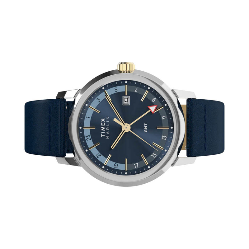 Timex Marlin® Quartz GMT 40mm Leather Strap Watch #TW2Y47900