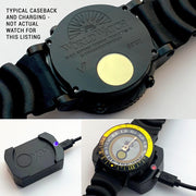 YES V7 Black Titanium World Time Watch with Blue Accents and Titanium Bracelet #7B-KB-P3