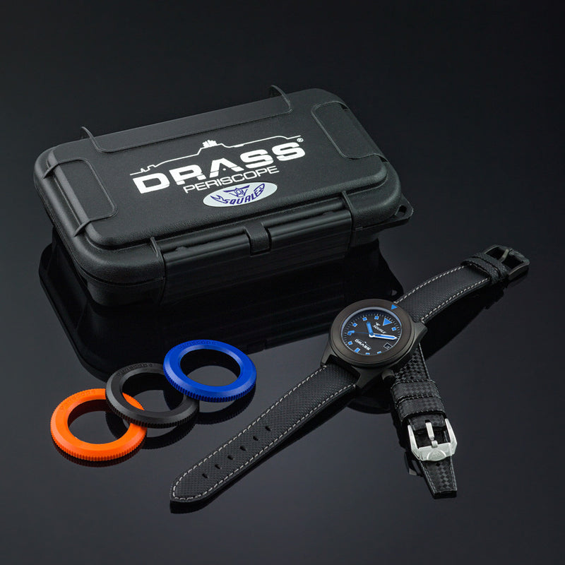 Squale x Drass Periscope Swiss Made Watch with IP Stainless Steel Case #VONDSSPER packaging