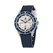 Varsity Watch with white and blue color scheme, automatic diver VW-01