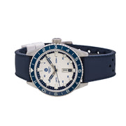 Varsity Watch with white and blue color scheme, automatic diver VW-01