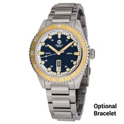 Varsity Automatic Watch with Blue Dial and Gold Accents #VW-02