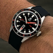 Varsity Automatic Watch with Black Dial, Red and White Accents #VW-05