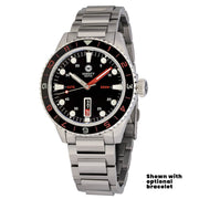 Varsity Automatic Watch with Black Dial, Red and White Accents #VW-05