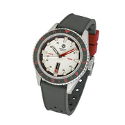 Varsity Automatic Watch with White Dial, Grey and Red Accents #VW-06