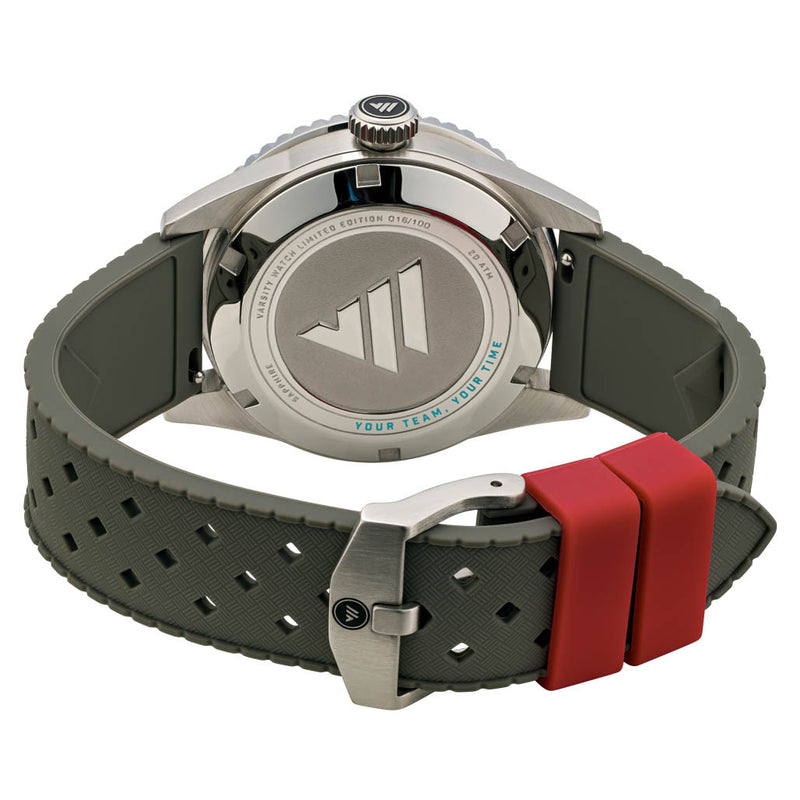 Varsity Automatic Watch with White Dial, Grey and Red Accents #VW-06