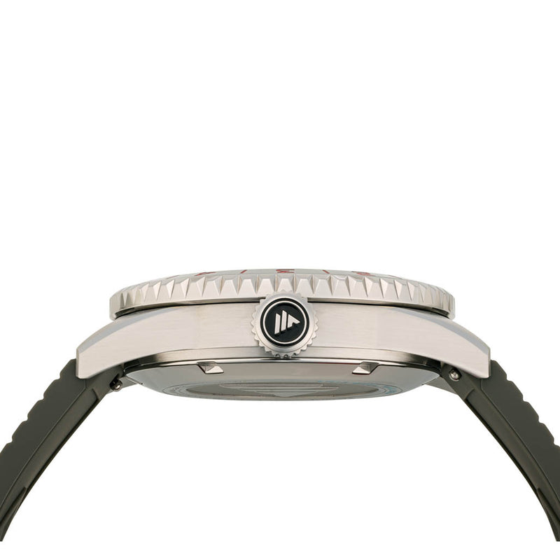 Varsity Automatic Watch with White Dial, Grey and Red Accents #VW-06