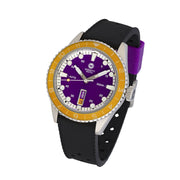 Varsity Automatic Watch with Purple Dial and Yellow Accents #VW-07