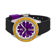 Varsity Automatic Watch with Purple Dial and Yellow Accents #VW-07