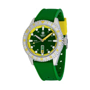 Varsity Automatic Watch with Green Dial, Yellow and White Accents #VW-08