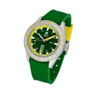Varsity Automatic Watch with Green Dial, Yellow and White Accents #VW-08
