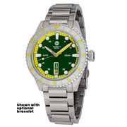 Varsity Automatic Watch with Green Dial, Yellow and White Accents #VW-08