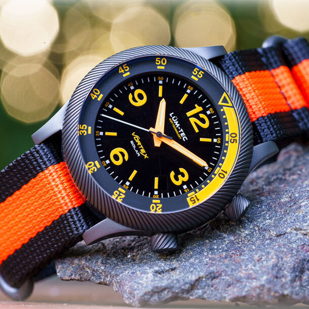 Lum-Tec 42mm Solar Powered Military Watch with Double Dome