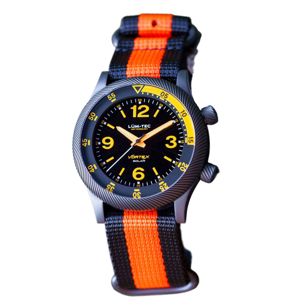 Lum-Tec 42mm Solar Powered Military Watch with Double Dome
