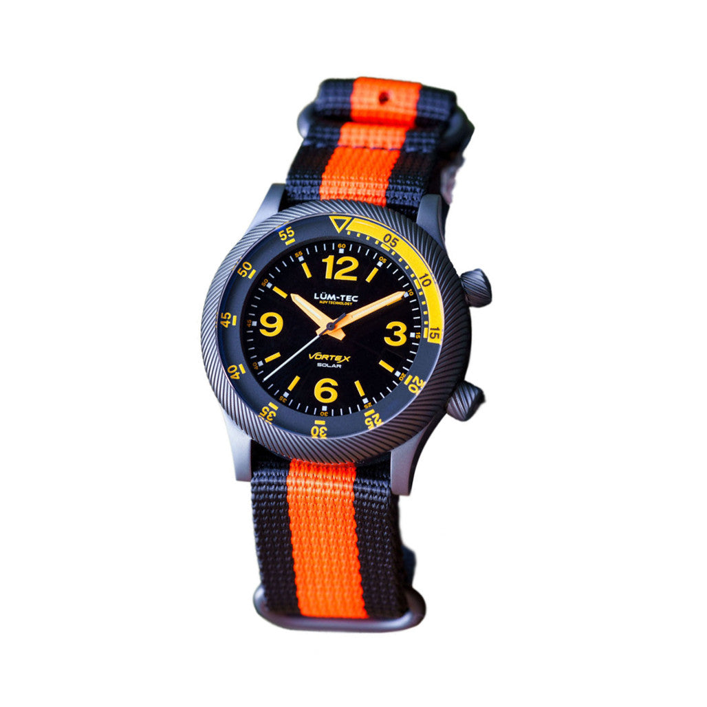 Lum-Tec 42mm Solar Powered Military Watch with Double Dome