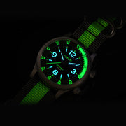 Lum-Tec 42mm Solar Powered Military Watch with Double Dome Sapphire Crystal #Vortex-D5