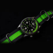 Lum-Tec 42mm Solar Powered Military Watch with Double Dome Sapphire Crystal #Vortex-D5