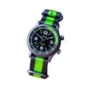 Lum-Tec 42mm Solar Powered Military Watch with Double Dome Sapphire Crystal #Vortex-D5 tilt