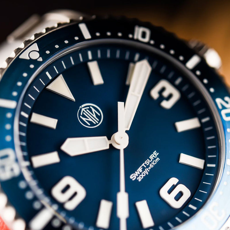 NTH Swiftsure 610-Meter Hi-Beat Automatic Dive Watch with Blue Dial #WW-2K1-SKSN zoom