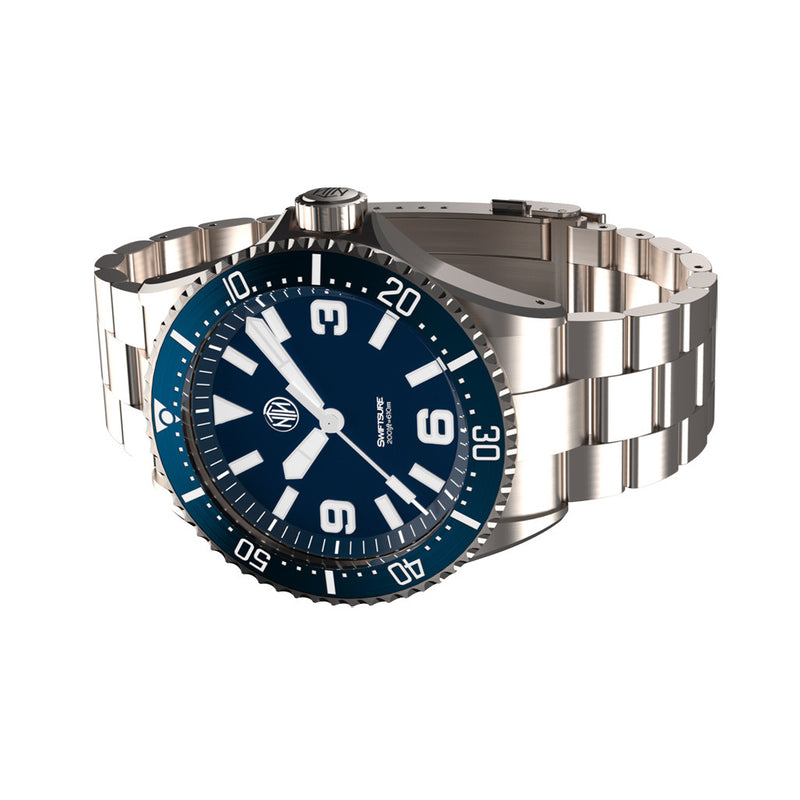 NTH Swiftsure 610-Meter Hi-Beat Automatic Dive Watch with Blue Dial #WW-2K1-SKSN side