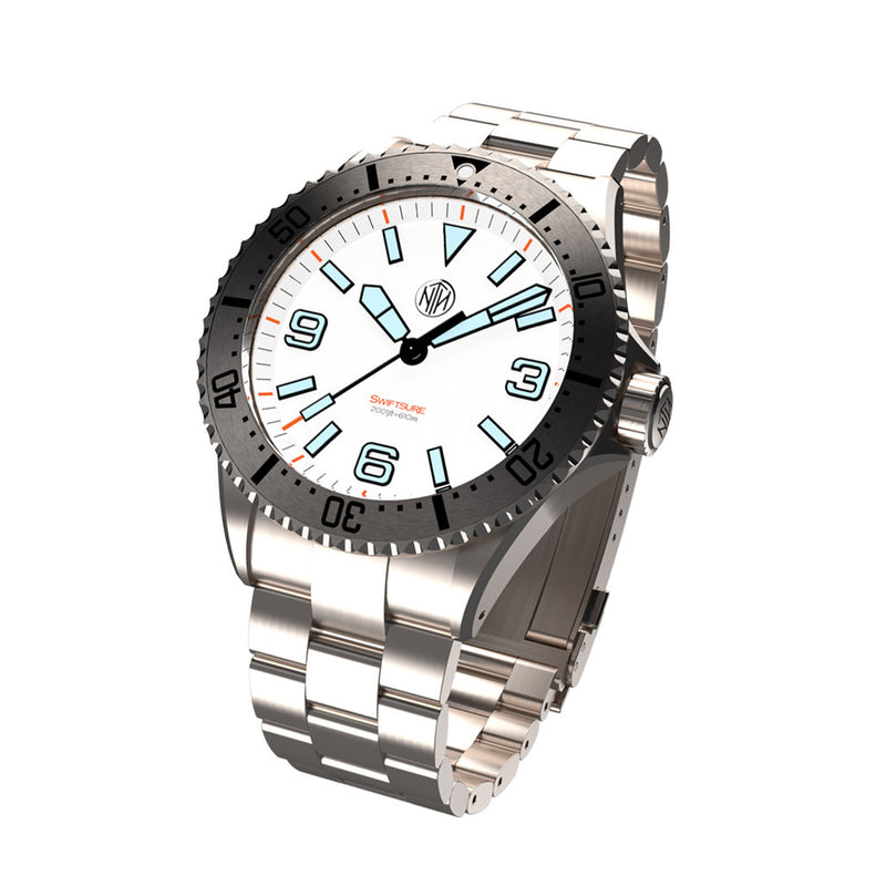 NTH Swiftsure 610-Meter Hi-Beat Automatic Dive Watch without Date #WW-2K1-SWSN tilt