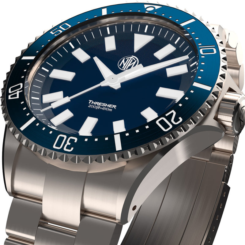 NTH Thresher 610-Meter Hi-Beat Automatic Dive Watch with Date Window #WW-2K1-TESD dial zoom