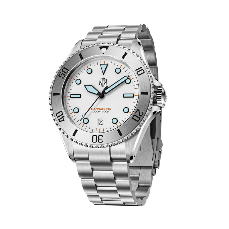 NTH Polar White Hi-Beat Automatic Dive Watch with Date #WW-NTH-BPWD