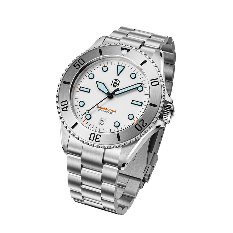 NTH Polar White Hi-Beat Automatic Dive Watch with Date #WW-NTH-BPWD