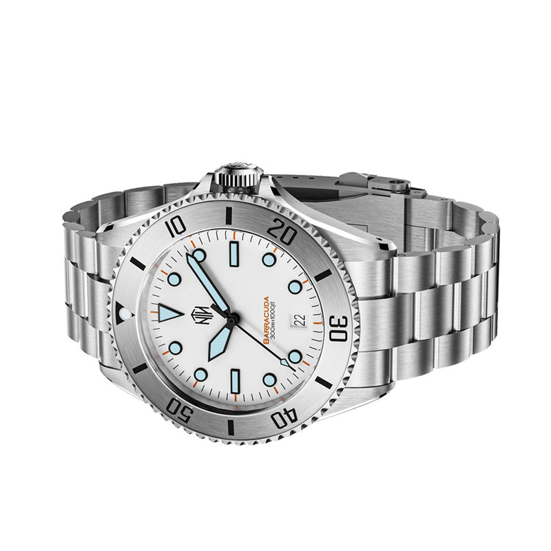NTH Polar White Hi-Beat Automatic Dive Watch with Date #WW-NTH-BPWD