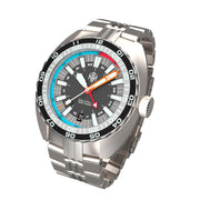 NTH DevilRay 500-Meter Automatic Dive Watch with Black Dial and GMT Function #WW-NTH-DRKG tilt