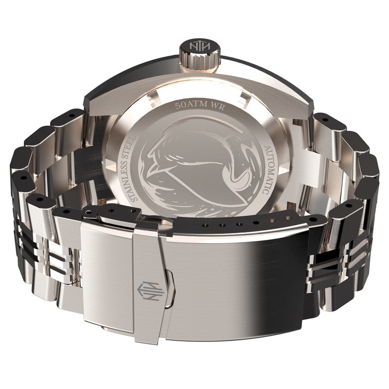 NTH DevilRay 500-Meter Automatic Dive Watch with Black Dial and GMT Function #WW-NTH-DRKG back
