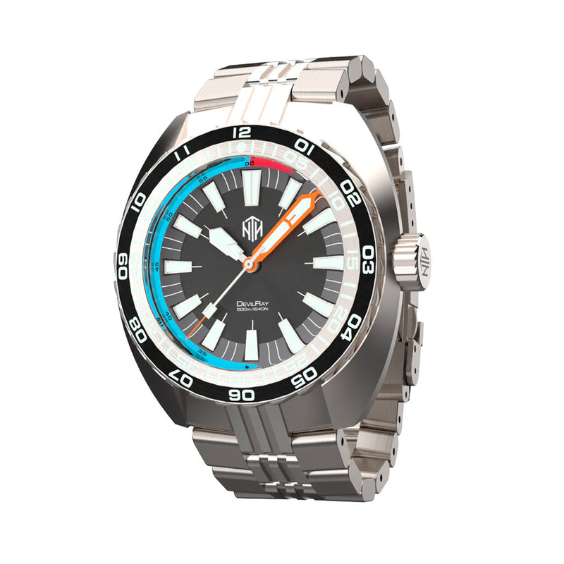 NTH DevilRay 500-Meter Automatic Dive Watch with Black Dial #WW-NTH-DRKN