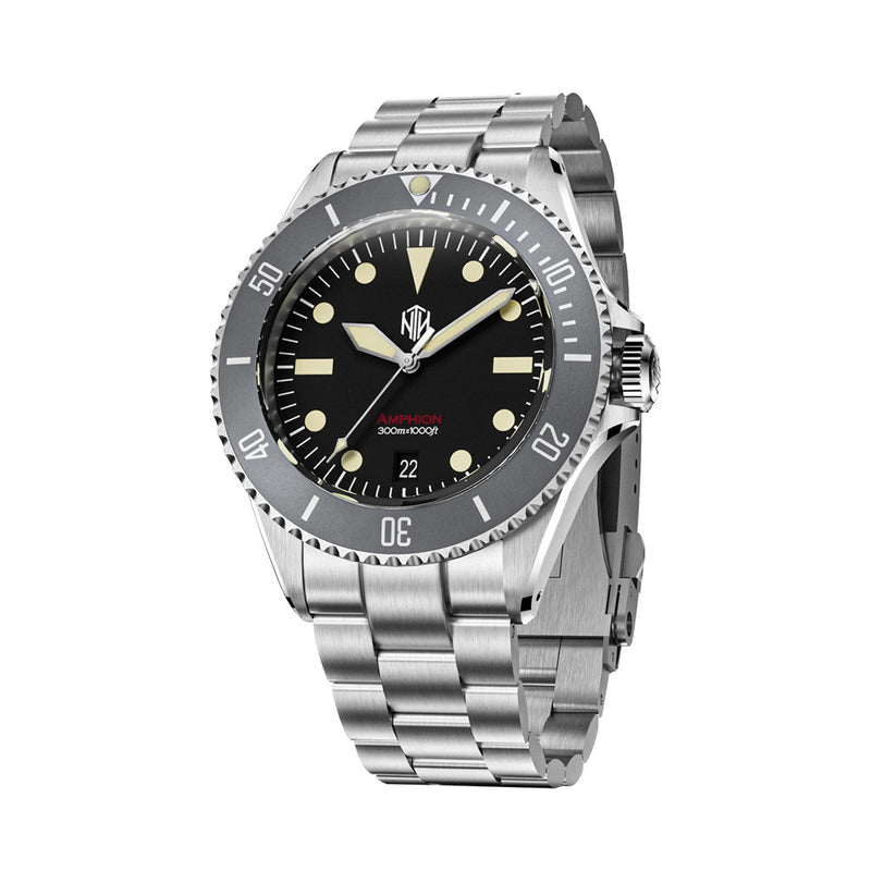 NTH Legends Series Amphion  Commando Dive Watch with Date #WW-NTHL-ACKD