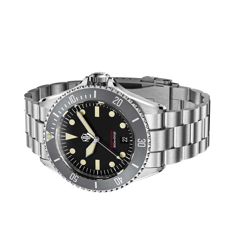 NTH Legends Series Amphion  Commando Dive Watch with Date #WW-NTHL-ACKD