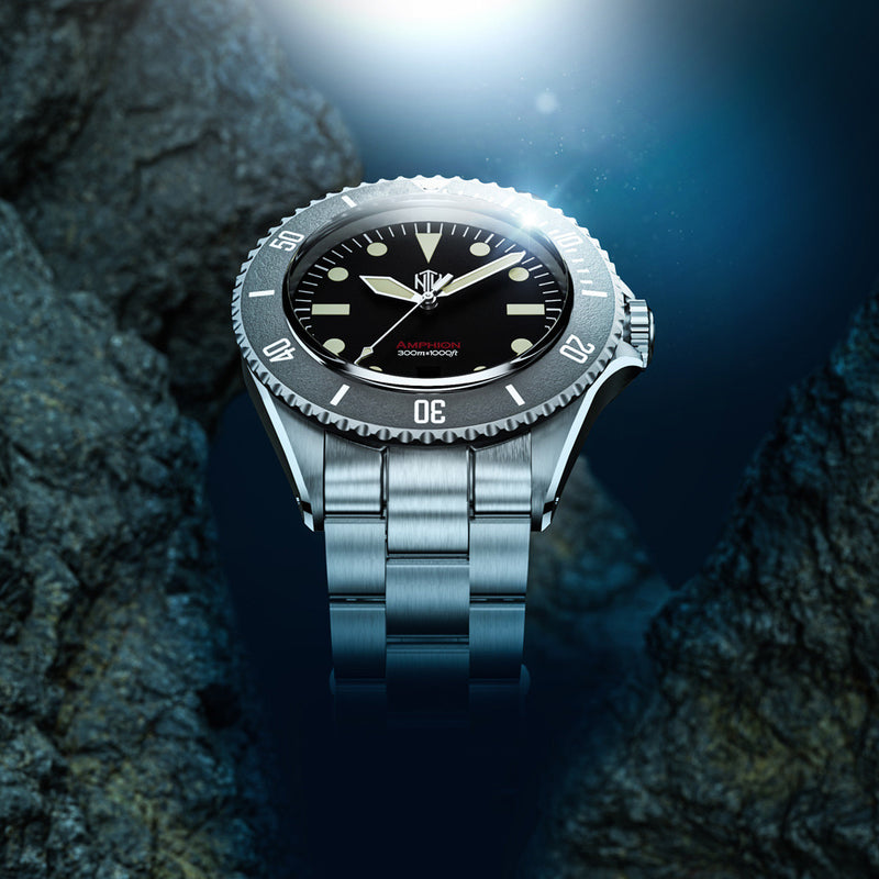 NTH Legends Series Amphion  Commando Dive Watch with Date #WW-NTHL-ACKD
