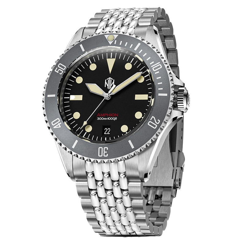 NTH Legends Series Amphion  Commando Dive Watch with Date #WW-NTHL-ACKDB