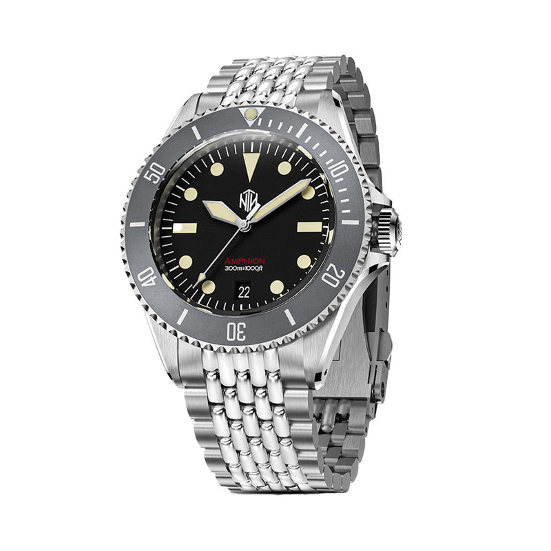 NTH Legends Series Amphion  Commando Dive Watch with Date #WW-NTHL-ACKDB