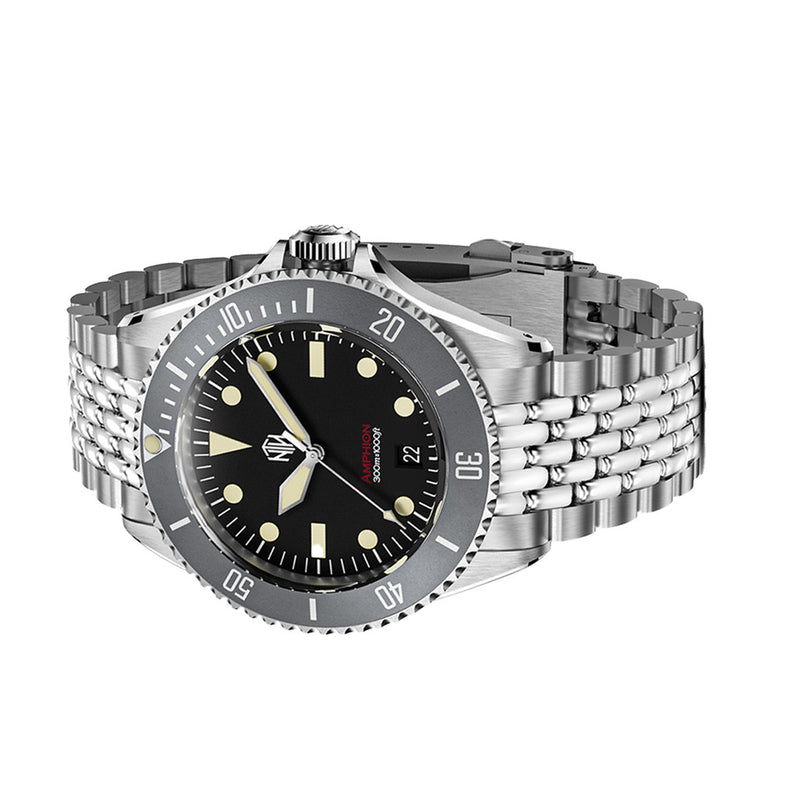NTH Legends Series Amphion  Commando Dive Watch with Date #WW-NTHL-ACKDB