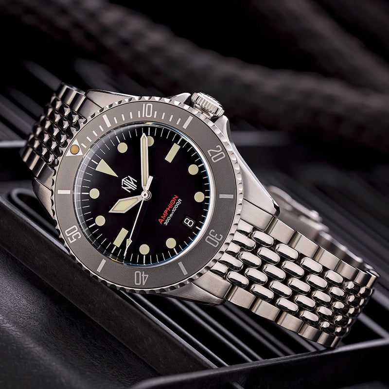 NTH Legends Series Amphion  Commando Dive Watch with Date #WW-NTHL-ACKDB
