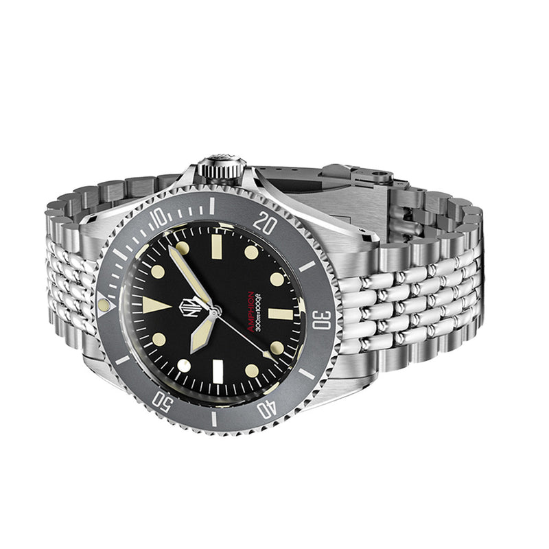 NTH Legends Series Amphion Commando with Black Dial Dive Watch without Date #WW-NTHL-ACKNB